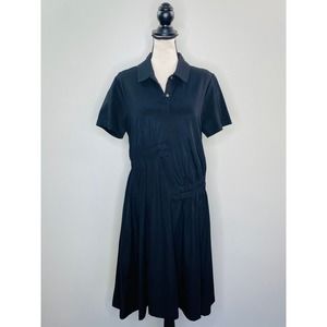 Marc by Marc Jacobs Asymmetrical Shirt Dress Women Large Ruched Casual Chic Luxe